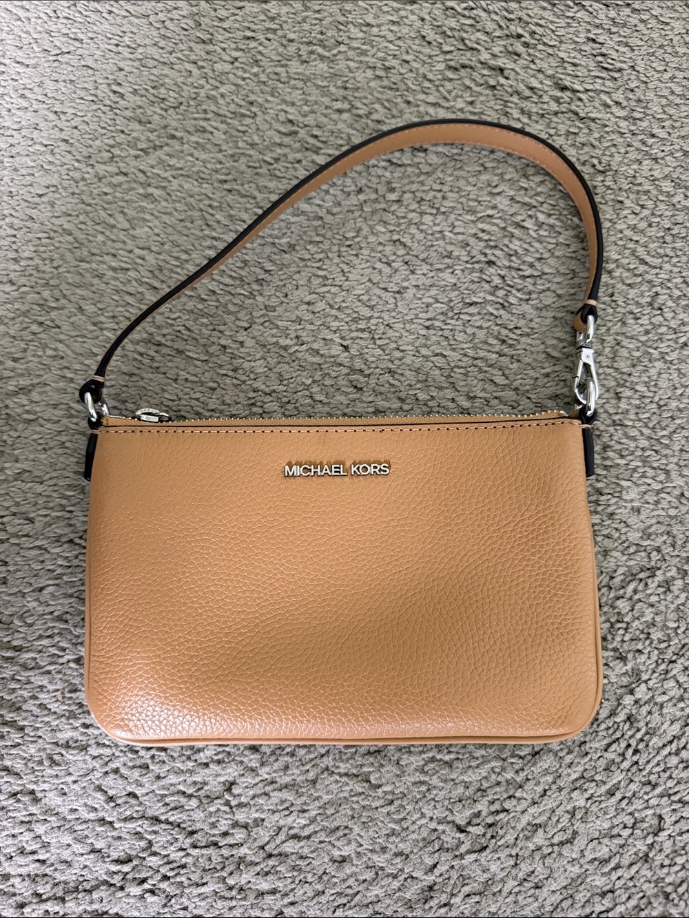Michael Kors Camel/Tan Leather Wristlet Clutch